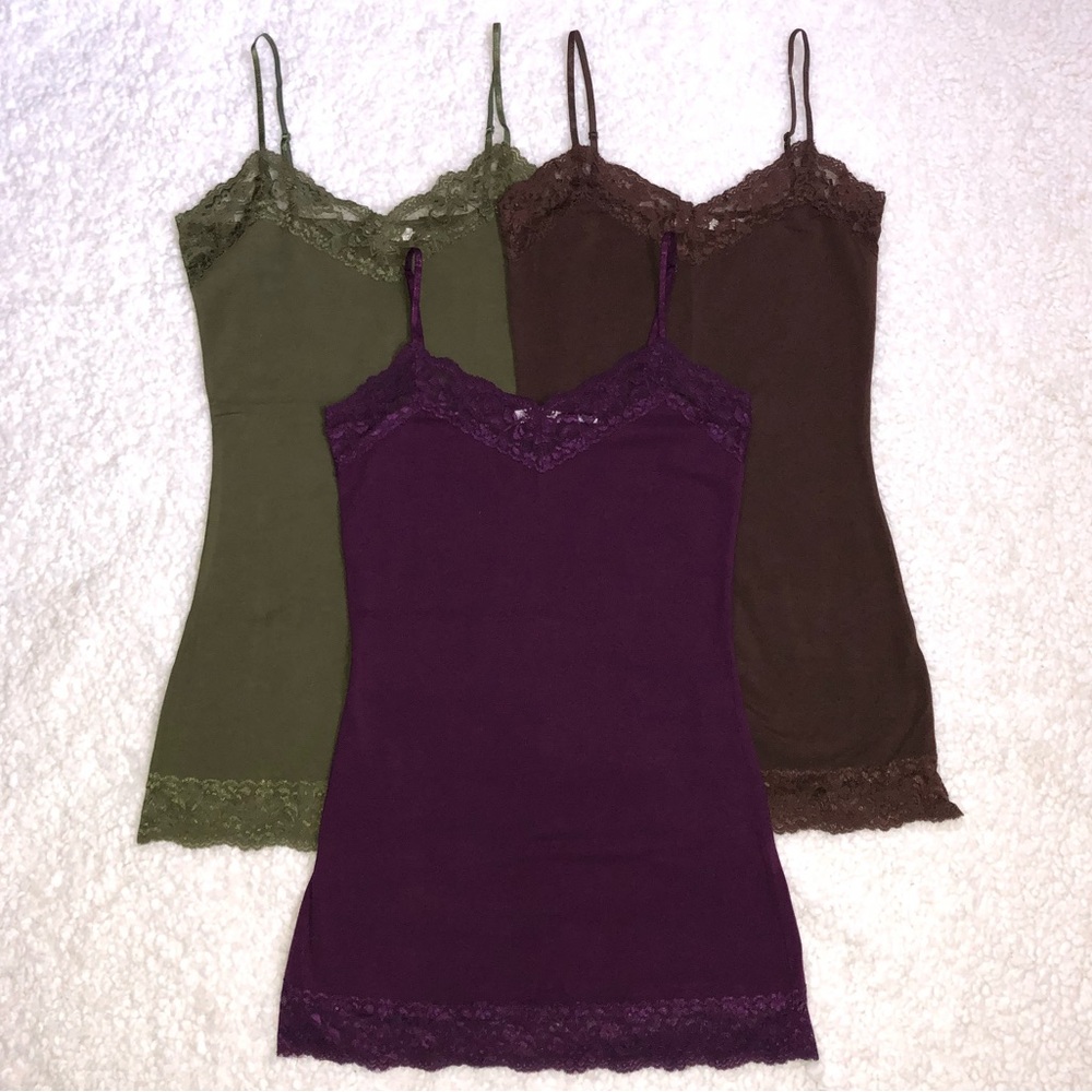 3 lace camis